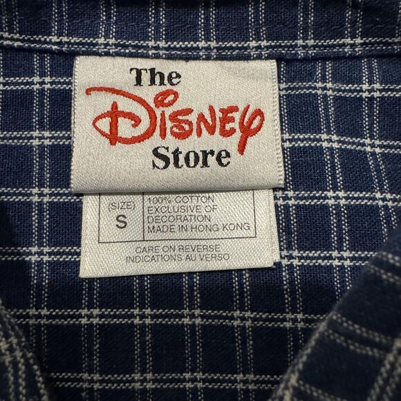 Vintage Disney Mickey Mouse Shirt Mens Small Plaid Button Down Embroidered 90s - Picture 4 of 8